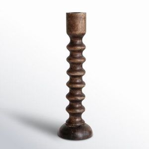 Porte-bougie en bois design, d'inspiration vintage, pièce décorative pour salon, décoration de mariage et célébrations festives - Product Image 4