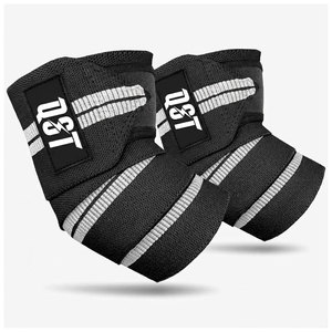 Bandage de compression long pour le coude, protection élastique robuste en coton pour la musculation et l'haltérophilie - Product Image 5