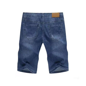 กางเกงยีนส์ขาสั้นสีน้ำเงินทรงตรงสำหรับผู้ชาย ผลิตในปากีสถาน สไตล์คลาสสิกสำหรับฤดูใบไม้ร่วง เหมาะสำหรับใส่ลำลอง ออกกำลังกาย ใช้ได้ทุกวัน ระบายอากาศได้ดี เป็นมิตรต่อสิ่งแวดล้อม - Product Image 2