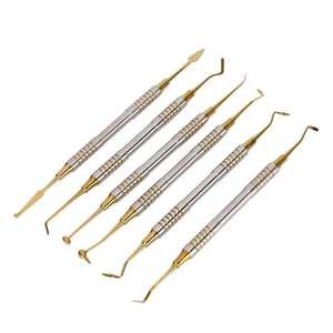 Juego de 6 instrumentos dentales manuales de acero compuesto para limpieza, relleno y esterilización de dientes, certificado CE Clase I por Grip Surgical - Product Image 3