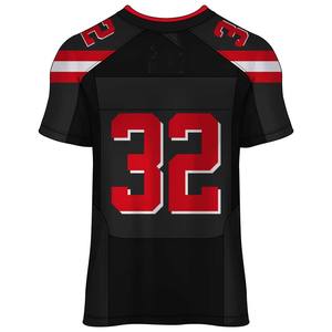 Uniforme de Fútbol Americano de Talla Grande para Adultos, Logotipo Sublimado en la Espalda, Jersey de Fútbol Unisex de Manga Corta, Personalizable - Product Image 2