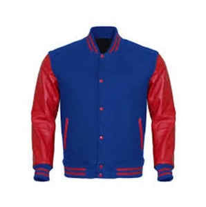 Manufacturer's High Quality Custom <b>Winter</b> Baseball Letterman Varsity <b>Jacket</b> Men Casual Stand Chenille Embroidery <b>Leather</b> Front - Product Image 4