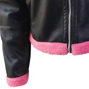 Veste en cuir PU courte AKA noire pour femme, style moto zippée, manches longues, coupe ajustée, décontractée, streetwear, mode, vêtement d'extérieur élégant - Product Image 4