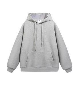 เสื้อฮู้ดผู้ชายแบบสวมใส่สบาย สีพื้นเรียบง่าย ไม่เป็นขุย ผ้าฟลีซ 400 กรัม แขนยาว รุ่นซิลเวอร์ฟ็อกซ์ อุ่นสบาย ไม่บุซับใน สำหรับฤดูใบไม้ร่วง/ฤดูหนาว - Product Image 5