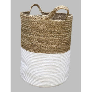 Panier artisanal durable au design élégant – Organisateur en jute naturel pour étagères, armoires et présentoirs de table - Product Image 3