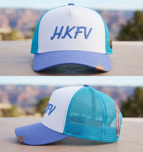 Gorra Trucker Blanca con Panel de Malla Azul, Logotipo ODM/OEM en el Panel Frontal, Ajustable, Unisex, Informal, para Adultos, Uso en Primavera/Verano - Product Image 2