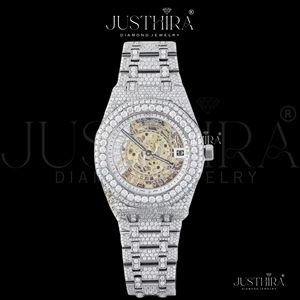 Top Demanded Moissanite Diamond Quartz <b>Watch</b> <b>Men</b> <b>Waterproof</b> Luminous Hands Stainless Steel <b>Watch</b> Available At Wholesale Price - Product Image 3