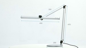 12W LED Desk <b>Lamp</b> with Dual Arms, 3-Level Dimming & Indirect Eye-Care Lighting, Aluminum Alloy Task <b>Lamp</b> for Office & <b>Study</b> - Product Image 3