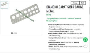 Diamond Carat Sizer Gauge Metal Jewelry <b>Measuring</b> <b>Tool</b> Gemstone Size Checker Jewelry Work <b>Tool</b> Goldsmith <b>Tools</b> |Item No GS-942 - Product Image 3