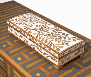 Attractive Design Bone Inlay Modern Eco-Friendly Handcrafted Jewelry <b>Box</b> with Resin <b>Storage</b> From Uttar Pradesh - Product Image 4