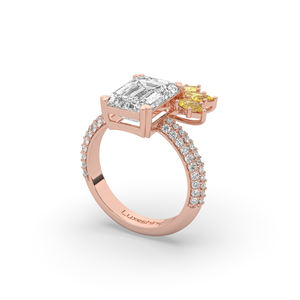 Anillo de Diamante de Laboratorio con Corte Brillante Esmeralda de 5.11 Quilates, Oro de 14K, Certificado IGI, Diseño Único, Ligero, Anillo de Bodas, Regalo Elegante - Product Image 5