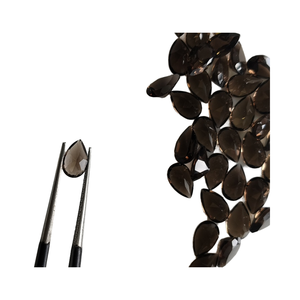 Cuarzo Ahumado Natural, Corte Pera de 8x6 mm, Piedra Preciosa Suelta de la Mejor Calidad para la Fabricación de Joyas - Product Image 2