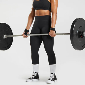 Women Black High Waist Yoga Leggings Stretch Fitness Gym <b>Pants</b> Seamless Workout Tights Breathable Activewear Training Wear - Product Image 4