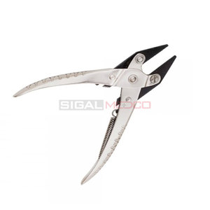 Alicates de Punta Plana de Alta Calidad con Mordazas Serradas, Herramienta de Agarre Plateada, Acero Inoxidable Alemán, para Joyería de Zirconia y Trabajo con Alambre - Product Image 4