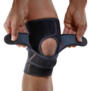 Genouillère de soutien croisée en néoprène épais, tendance, avec fermeture à boucle et rotule ouverte, unisexe, pour le sport et le soulagement de la douleur - Product Image 3