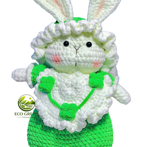 Muñeco de Ganchillo Hecho a Mano de Conejo de Pascua y Oveja, Juguete de Peluche de Algodón, Regalo para Baby Shower y Guardería, Personalizado, OEM ODM Disponible - Product Image 3