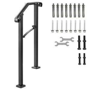 Arco # Ringhiera in Ferro Battuto per Gradini Esterni, Ringhiera Flessibile per Portico in Nero, Migliora la Sicurezza delle Scale - Product Image 1