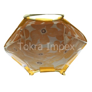 Gran oferta 2026, atractivo bolso de playa con estampado Floral Multicolor, mango de bastón de madera, bolso de compras de algodón perfecto para niñas y mujeres - Product Image 6