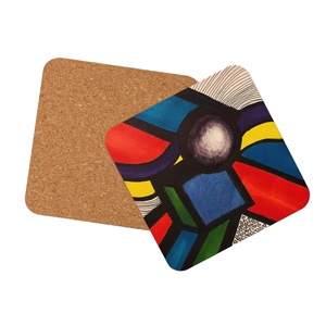 Ensemble de sous-verres imprimés en MDF tendance, esthétique luxueuse, sous-verres modernes pour la décoration de table, sous-verres imprimés en MDF tendance de qualité supérieure - Product Image 1