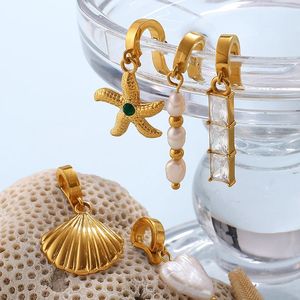 Colección de Dijes Personalizados con Motivos Oceánicos, Chapados en Oro de 18K, Dijes Intercambiables para Joyería, Venta al Por Mayor - Product Image 3
