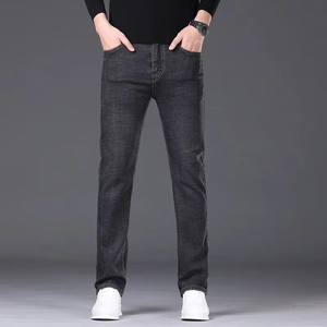 Pantalon droit décontracté de qualité supérieure, design personnalisé, jean en denim 100% coton lavé pour homme - Product Image 5
