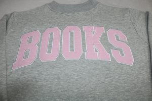 Sudadera con cuello redondo gris con estampado de libros, unisex, corte regular, de algodón tejido, estilo casual de otoño, URBAN PRODUCTIONS - Product Image 4