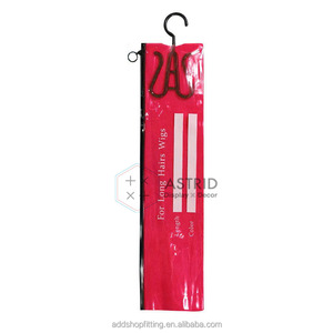 Astrid 14X60ซม. พลาสติกใส PVC ใสมีซิปกระเป๋าใส่วิกผมตะขอแขวนต่อผม - Product Image 6