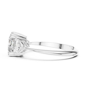 Anillo de compromiso de plata 92.5 con moissanita de corte ovalado clásico para mujer, anillo de boda de lujo - Product Image 4