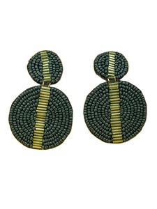 Pendientes colgantes hechos a mano con cuentas de semillas para mujer, Pendientes colgantes con cuentas llamativas bohemias a la moda, coloridos y elegantes - Product Image 2