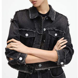 OEM Customized Women Denim Jacket & Skirt <b>Set</b> | Casual Cotton Filled Fall Outfit | High Quality Women Denim Outwear Wholesale - Product Image 2