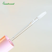 Tubes de brillant à lèvres personnalisés de 5,6 ml avec applicateur en plastique souple non absorbant, tête de brosse facile à nettoyer, tige transparente, emballage inclus