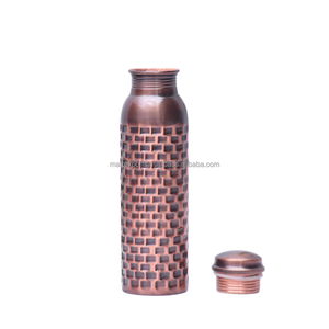 Traditional <b>copper</b> <b>bottle</b> inspired by ayurvedic lifestyle for daily water storage and natural health support - Product Image 4