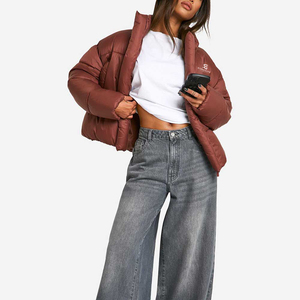 Veste matelassée pour femmes, mode, hiver, chaude, avec capuche, coupe-vent, couleur unie, légère, nouvelle qualité, logo personnalisé - Product Image 6