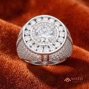 Moissanite <b>Ring</b> <b>Mens</b> Heart Signet <b>Ring</b> Baguette Stone Statement Jewelry Luxury Gift <b>for</b> Him Premium Finish Style Fit - Product Image 3