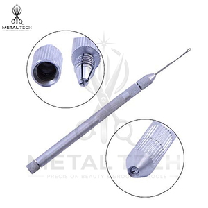 Factory Direct Anti Slip Stainless Steel Hair Extension Loop <b>Threader</b> <b>Needle</b> Pulling Hook Device Barber Micro Rings Extensions - Product Image 2