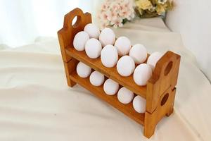 Boîte de rangement pour œufs en plastique multicouche pour réfrigérateur, organisateur de cuisine durable avec couvercle, plateau de grande capacité - Product Image 3