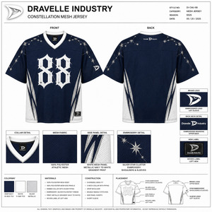 เสื้อกีฬาตาข่ายขนาดใหญ่สำหรับผู้ชาย Deep Y2K Retro Sportswear 88 เสื้อโพลีเอสเตอร์ระบายอากาศได้ดี - Product Image 6