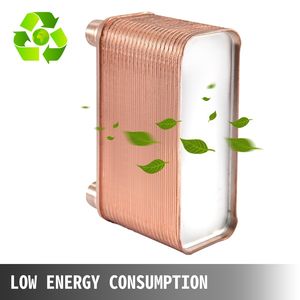 Intercambiador de Calor de Placas Soldadas 3''x7.5'' 40 Placas 316L 3/4'' MPT Enfriador de Mosto de Cerveza Intercambiador de Calor Hidráulico B3-12A - Product Image 3