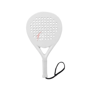 Raqueta de Pádel/Tenis de Playa Personalizada de Fibra de Carbono 24K – Raqueta Profesional Blanca con Núcleo de Espuma EVA - Product Image 5