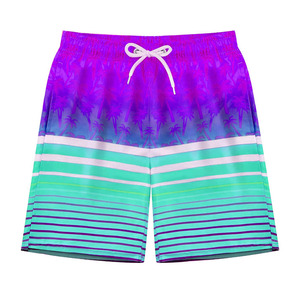 Shorts de Baño Personalizados para Hombre, de Secado Rápido, con Estampado de Palmeras, Cordón Ajustable, Transpirables, de Poliéster, para Playa y Deportes Acuáticos - Product Image 3
