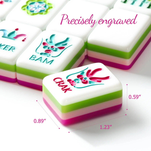 Complete Rose Pink American <b>Mahjong</b> Tiles <b>Set</b> 160 Pcs 4-Layer Luxury <b>Mahjong</b> <b>Set</b> with Pouch Dice and Packaging Box - Product Image 3
