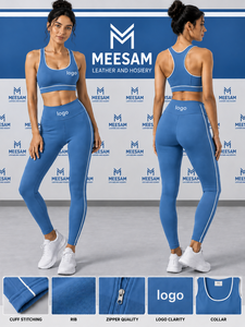 Ensemble de yoga 2 pièces en Spandex et Nylon respirant, ensemble de yoga 3 pièces en Spandex et Nylon, ensemble de yoga écologique en Spandex taille mi-haute - Product Image 6