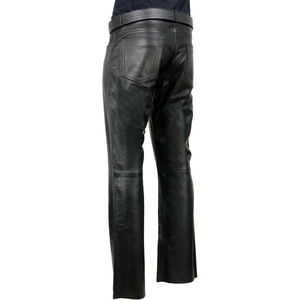 Custom <b>Men</b>’s <b>Leather</b> <b>Trousers</b> Slim Fit Motorcycle Pants Fashion Casual Streetwear Bottoms Private Label OEM Wholesale Supplier - Product Image 3