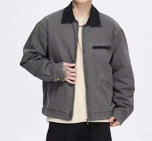 Chaqueta Casual Personalizada para Hombre, de Poliéster y Algodón, Ligera, con Cierre, OEM - Product Image 5