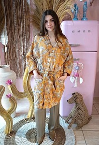 Manufacturer and Wholesale Indian Handmade Kantha <b>Kimono</b> Beach Dress Cotton <b>Cardigan</b> Beach <b>Kimono</b> Kaftan - Product Image 6