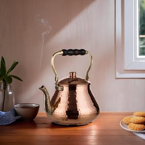 Bouilloire en cuivre martelé, théière en cuivre, bouilloire à thé vintage, bouilloire à eau en cuivre, bouilloire pour cuisinière - Product Image 4