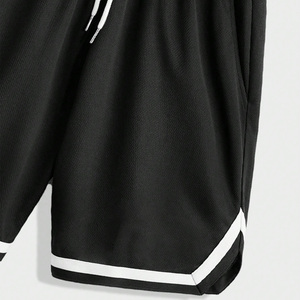 Ensemble de maillot de basket-ball noir unisexe, débardeur sans manches avec short, tissu en maille respirant, vêtements de sport pour adultes toutes saisons - Product Image 4