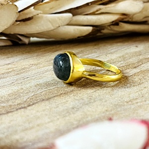 New Arrival Gemstone <b>Rings</b> Vintage Oval <b>Ring</b> Boho Brass <b>Rings</b> Women 18k Gold Plated <b>Dainty</b> Oval Minimalist <b>Ring</b> Wholesale/OEM - Product Image 4