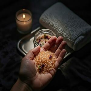 Sal de Baño Rosa del Himalaya Orgánica, Natural y Ecológica, Cristales para Terapia Mineral Revitalizante, Aceites Aromáticos Tallados para Spa y Jardín - Product Image 4