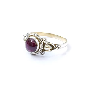 Wholesale 925 Sterling <b>Silver</b> <b>Garnet</b> <b>Ring</b> Natural Red Gemstone Jewelry Supplier for Unisex Daily Wear - Product Image 2